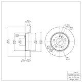 Dynamic Friction 1984-1995 Mercedes-Benz 300TD Front Brake Rotor (284x22 Vented) by Dynamic Friction Company 600-63016