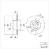 Dynamic Friction 1991-1999 Mercedes-Benz 300SE Front Brake Rotor (310x28 Vented) by Dynamic Friction Company 600-63021