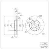 Dynamic Friction 1990-1995 Mercedes-Benz 300E Front Brake Rotor (294x25 Vented) by Dynamic Friction Company 600-63031