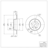 Dynamic Friction 1994-2011 Mercedes-Benz SLK300 Rear Brake Rotor (290x10 Solid) by Dynamic Friction Company 600-63032