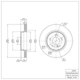 Dynamic Friction 1998-2009 Chrysler Crossfire Rear Brake Rotor (300x22 Vented) by Dynamic Friction Company 600-63040