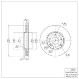 Dynamic Friction 1996-2011 Chrysler Crossfire Front Brake Rotor (300x28 Vented) by Dynamic Friction Company 600-63048