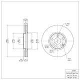 Dynamic Friction 2004-2009 Mercedes-Benz E550 Front Brake Rotor (330x32 Vented) by Dynamic Friction Company 600-63059