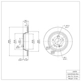 Dynamic Friction 2007-2013 Mercedes-Benz S550 Rear Brake Rotor (300x12 Solid) by Dynamic Friction Company 600-63078