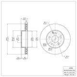 Dynamic Friction 2008-2015 Mercedes-Benz SLK250 Front Brake Rotor (295x28 Vented) by Dynamic Friction Company 600-63084