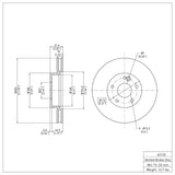 Dynamic Friction 1998-2005 Mercedes-Benz ML350 Front Brake Rotor (303x26 Vented) by Dynamic Friction Company 600-63122