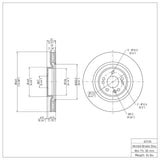 Dynamic Friction 2000-2005 Mercedes-Benz ML55 AMG Front Brake Rotor (345x32 Vented) by Dynamic Friction Company 600-63124