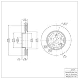 Dynamic Friction 2006-2015 Mercedes-Benz E550 Front Brake Rotor (330x32 Vented) by Dynamic Friction Company 600-63127