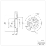 Dynamic Friction 2012-2018 Mercedes-Benz ML250 Rear Brake Rotor (325x14 Solid) by Dynamic Friction Company 600-63143
