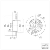 Dynamic Friction 1999-2010 Saab 9-5 Rear Brake Rotor (286x10 Solid) by Dynamic Friction Company 600-65012