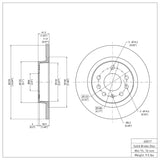 Dynamic Friction 2003-2011 Cadillac BLS (Mexico) Rear Brake Rotor (278x12 Solid) by Dynamic Friction Company 600-65017