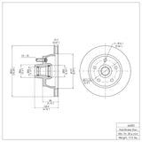 Dynamic Friction 1979-1981 American Motors CONCORD Front Brake Rotor (261x22 Vented) by Dynamic Friction Company 600-66003