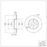 Dynamic Friction 1984-1985 Nissan 300ZX Rear Brake Rotor (290x10 Solid) by Dynamic Friction Company 600-67015