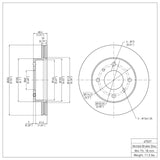 Dynamic Friction 1989-1996 Nissan 240SX Front Brake Rotor (252x20 Vented) by Dynamic Friction Company 600-67027