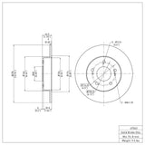 Dynamic Friction 1994-2004 Infiniti I30 Rear Brake Rotor (278x9 Solid) by Dynamic Friction Company 600-67043