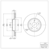 Dynamic Friction 2002-2006 Infiniti I35 Front Brake Rotor (296x24 Vented) by Dynamic Friction Company 600-67049