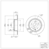 Dynamic Friction 2002-2025 Nissan Altima Rear Brake Rotor (292x9 Solid) by Dynamic Friction Company 600-67050
