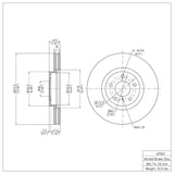 Dynamic Friction 2003-2023 Infiniti Q70 Hybrid Front Brake Rotor (320x28 Vented) by Dynamic Friction Company 600-67052