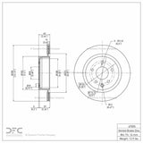Dynamic Friction 2005-2025 Infiniti M45 Rear Brake Rotor (308x16 Vented) by Dynamic Friction Company 600-67055