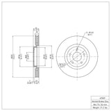 Dynamic Friction 2007-2017 Nissan Sentra Front Brake Rotor (320x28 Vented) by Dynamic Friction Company 600-67059