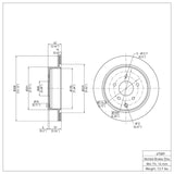Dynamic Friction 2003-2024 Infiniti FX37 Rear Brake Rotor (308x16 Vented) by Dynamic Friction Company 600-67089