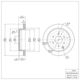 Dynamic Friction 2005-2025 Nissan Frontier Rear Brake Rotor (286x18 Vented) by Dynamic Friction Company 600-67094