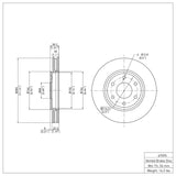 Dynamic Friction 2005-2021 Nissan Frontier Front Brake Rotor (283x28 Vented) by Dynamic Friction Company 600-67095