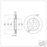 Dynamic Friction 2005-2007 Infiniti QX56 Front Brake Rotor (320x26 Vented) by Dynamic Friction Company 600-67096