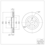 Dynamic Friction 2011-2019 Nissan Sentra Front Brake Rotor (295x26 Vented) by Dynamic Friction Company 600-67100
