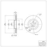 Dynamic Friction 2003-2008 Nissan 350Z Front Brake Rotor (324x30 Vented) by Dynamic Friction Company 600-68008