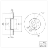 Dynamic Friction 2009-2020 Nissan 370Z Rear Brake Rotor (350x20 Vented) by Dynamic Friction Company 600-68013