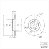 Dynamic Friction 1991-2004 Dodge Stealth Front Brake Rotor (276x24 Vented) by Dynamic Friction Company 600-72015