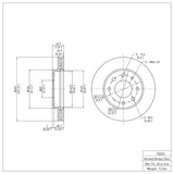 Dynamic Friction 1988-2007 Dodge Colt Front Brake Rotor (257x24.5 Vented) by Dynamic Friction Company 600-72022
