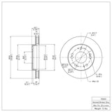 Dynamic Friction 1990-2005 Chrysler Sebring Front Brake Rotor (256x24 Vented) by Dynamic Friction Company 600-72023