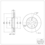 Dynamic Friction 2004-2004 Mitsubishi Lancer Front Brake Rotor (276x26 Vented) by Dynamic Friction Company 600-72039