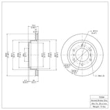 Dynamic Friction 2000-2006 Mitsubishi Montero Rear Brake Rotor (300x22 Vented) by Dynamic Friction Company 600-72058