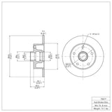 Dynamic Friction 1996-2008 Audi A4 (Mexico) Rear Brake Rotor (245x10 Solid) by Dynamic Friction Company 600-73017
