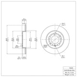 Dynamic Friction 2001-2006 Audi TT Quattro Rear Brake Rotor (239x9 Solid) by Dynamic Friction Company 600-73025