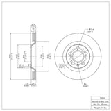 Dynamic Friction 2004-2009 Audi S4 Rear Brake Rotor (300x22 Vented) by Dynamic Friction Company 600-73032