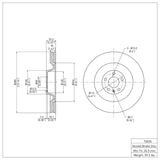 Dynamic Friction 2005-2010 Audi A8 Front Brake Rotor (384x35.9 Vented) by Dynamic Friction Company 600-73035