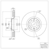Dynamic Friction 1998-2009 Audi S4 Front Brake Rotor (321x30 Vented) by Dynamic Friction Company 600-73036
