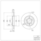 Dynamic Friction 2000-2009 Audi A4 (USA/Canada) Rear Brake Rotor (287x12 Solid) by Dynamic Friction Company 600-73037