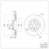 Dynamic Friction 2005-2011 Audi A6 Quattro Front Brake Rotor (347x30 Vented) by Dynamic Friction Company 600-73038