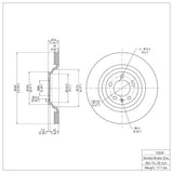 Dynamic Friction 2005-2011 Audi A6 Quattro Rear Brake Rotor (330x21.8 Vented) by Dynamic Friction Company 600-73039