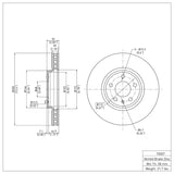 Dynamic Friction 2008-2012 Audi A5 Front Brake Rotor (320x29.8 Vented) by Dynamic Friction Company 600-73057