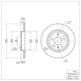 Dynamic Friction 2008-2025 Audi A6 Quattro Rear Brake Rotor (300x12 Solid) by Dynamic Friction Company 600-73061