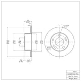 Dynamic Friction 1992-2005 Audi A6 (Mexico) Rear Brake Rotor (245x10 Solid) by Dynamic Friction Company 600-74011