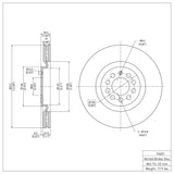 Dynamic Friction 2000-2006 Audi TT Front Brake Rotor (312x25 Vented) by Dynamic Friction Company 600-74021