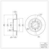 Dynamic Friction 2010-2019 Audi A3 Rear Brake Rotor (253x10 Solid) by Dynamic Friction Company 600-74033