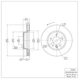 Dynamic Friction 2003-2018 Porsche Cayenne Left Front Brake Rotor (330x32 Vented) by Dynamic Friction Company 600-74050D